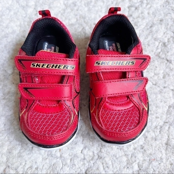 Skechers Kids Red Black Flex Advantage Mini Rush Sneaker (Toddler) Size 5 - Picture 2 of 9